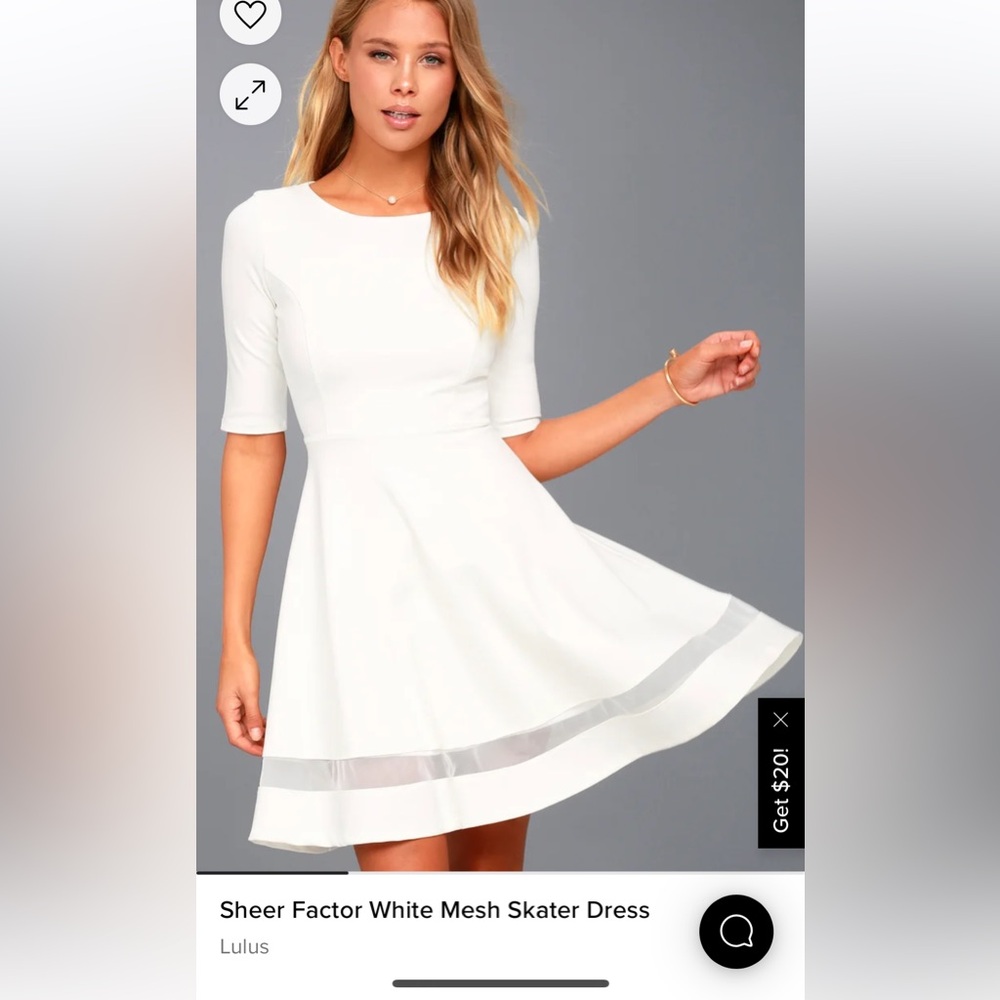 Brand new white skater dress